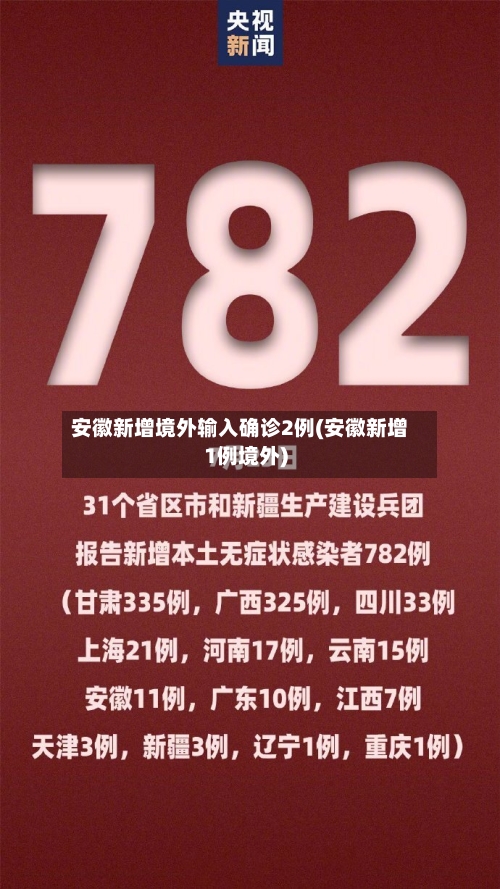 安徽新增境外输入确诊2例(安徽新增1例境外)