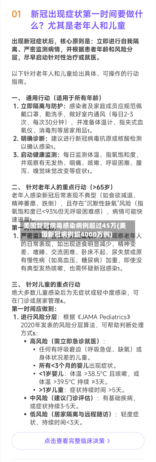 美国新冠病毒感染病例超过45万(美国新冠病例超4000万例)-第2张图片