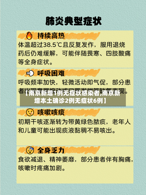 【南京新增1例无症状感染者,南京新增本土确诊2例无症状6例】
