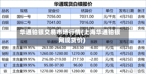 华通铂银交易市场行情(上海华通铂银网现货价)-第2张图片