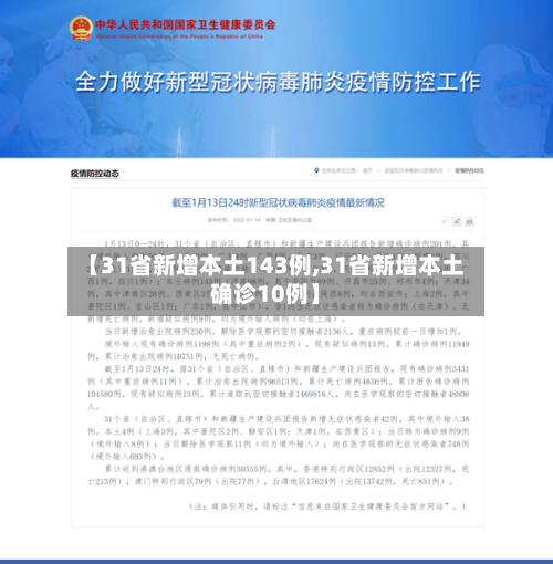 【31省新增本土143例,31省新增本土确诊10例】-第2张图片