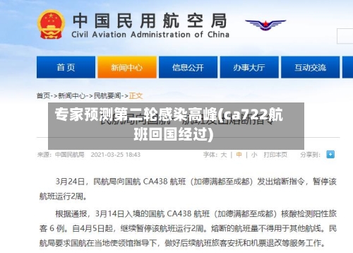 专家预测第二轮感染高峰(ca722航班回国经过)-第2张图片