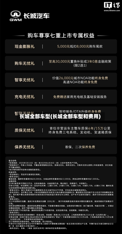 长城全部车型(长城全部车型和费用)-第2张图片